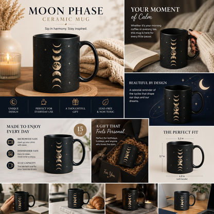 Moon Phase Ceramic Mug