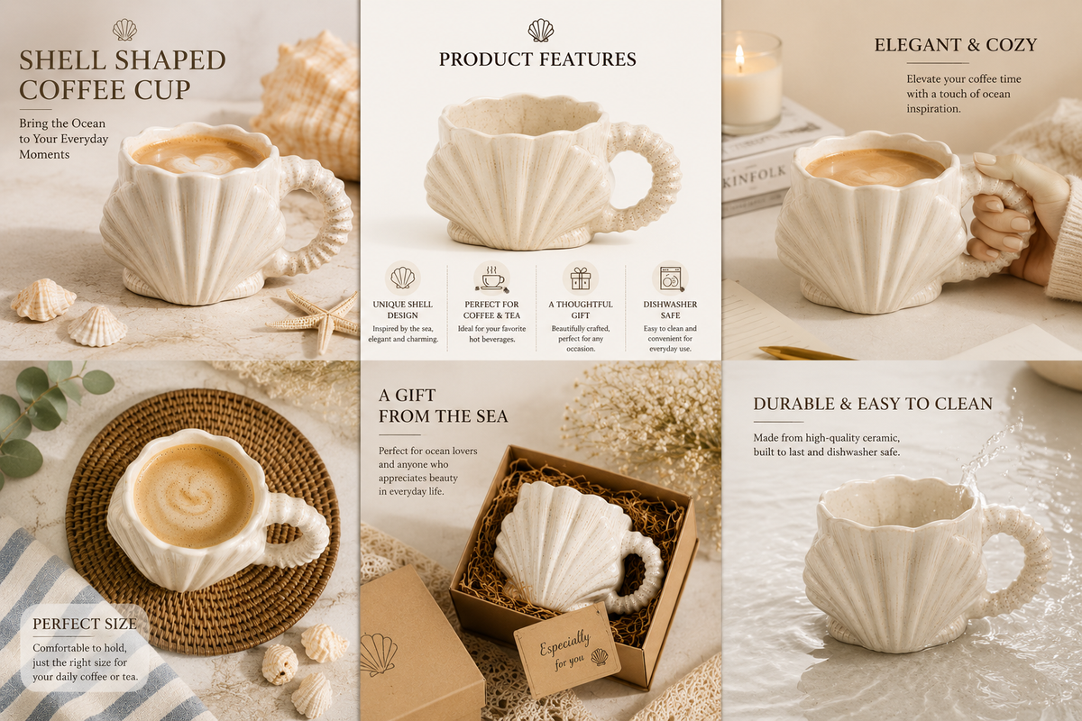 Shell Shaped Coffee Cup