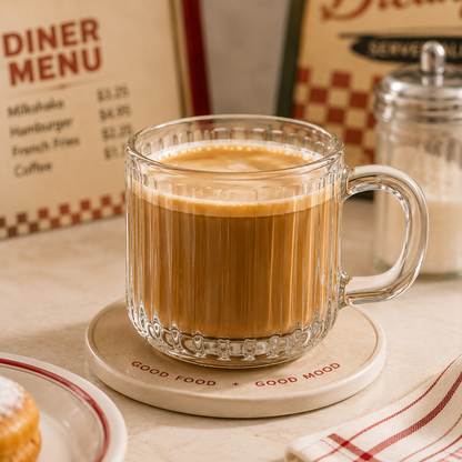 Retro Diner Glass Mug