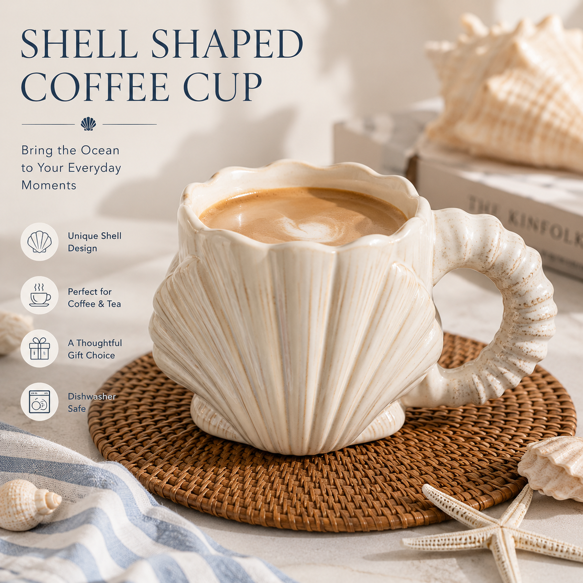 Shell Shaped Coffee Cup